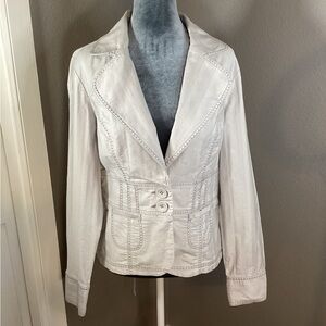 WHBM Gray Belted Blazer Size 8
